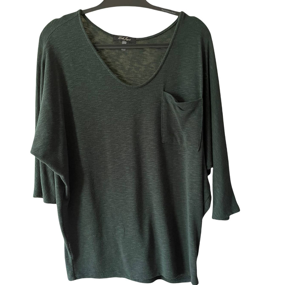 Laila Jayde Sweater, Dark Green, 3/4 Sleeve, LG